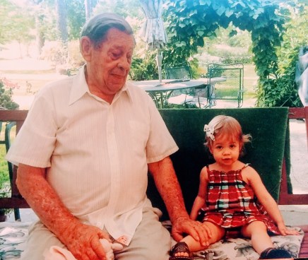 Daddar and Evelyn on swing